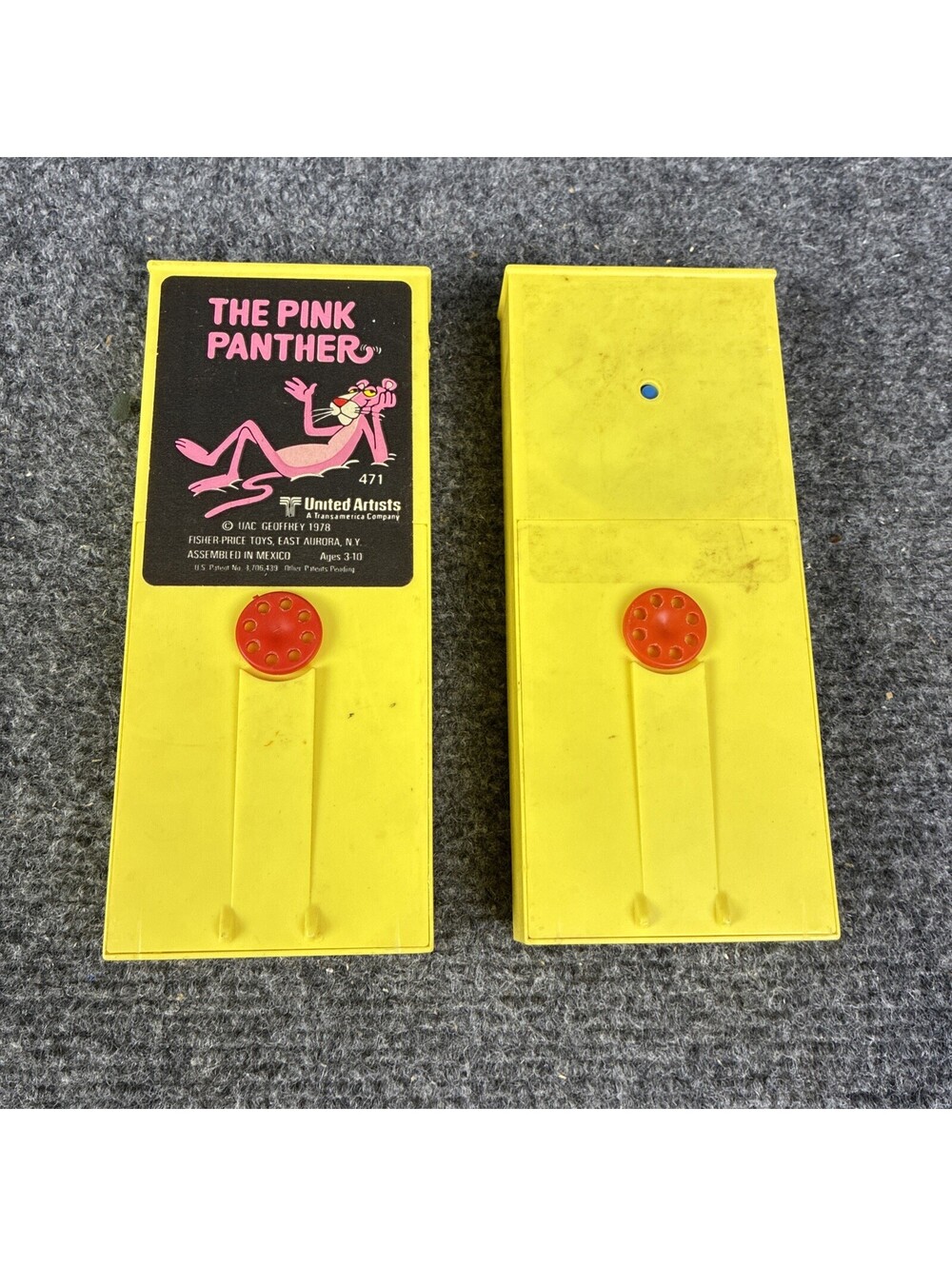Fisher Price Movie Viewer 2 Cartridges The Pink Panther & Mystery Vintage 1978